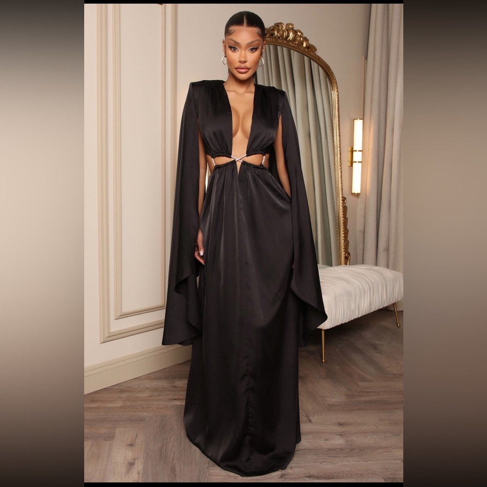 Fashion Nova Elegant Black Gown